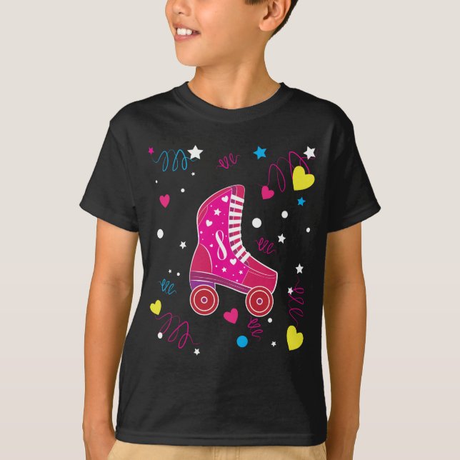 Rollerblade Pink Roller Skates Roller Skating T-Shirt (Front)