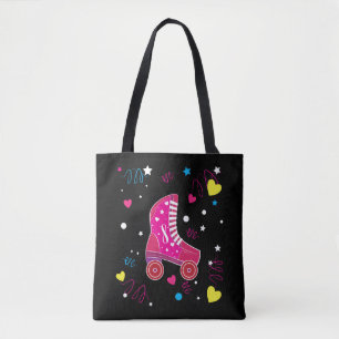 Rollerblade Pink Roller Skates Roller Skating Tote Bag