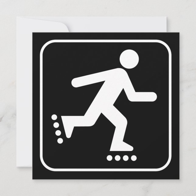 Rollerblade Symbol Invitation (Front)