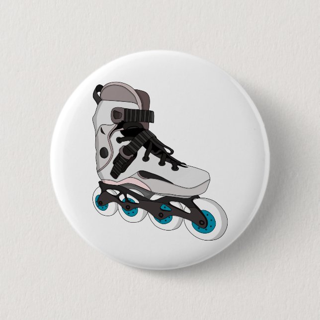 Rollerblades Rollerskates Inline Skates Art Button (Front)