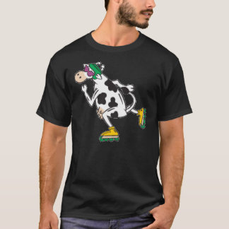 Rollerblading Cow T-Shirt