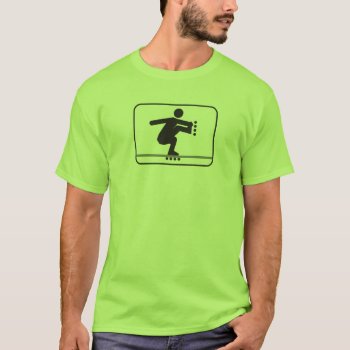 Rollerblading Fishbrain T-shirt by HURCHLA at Zazzle