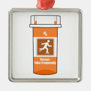 Rollerblading Is My Drug Metal Ornament