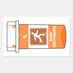 Rollerblading Is My Drug Rectangular Sticker