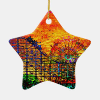 Rollercoaster Ceramic Ornament