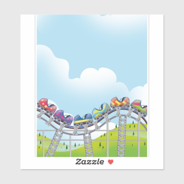 Rollercoaster ride sticker (Sheet)