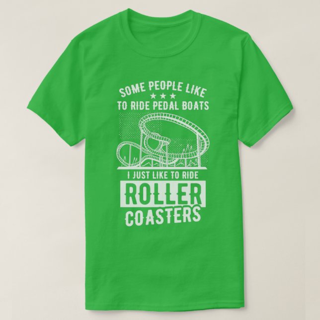 Rollercoaster Roller Coaster Theme Park Amusement  T-Shirt (Design Front)
