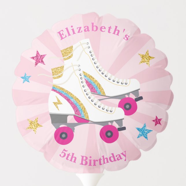 Rollers Skating Birthday Party Balloon (Back)