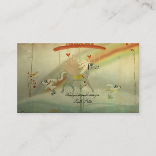 Rollerskate bunny ice old vintage business card