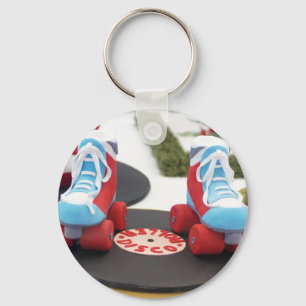 Rollerskate Cake Keychain