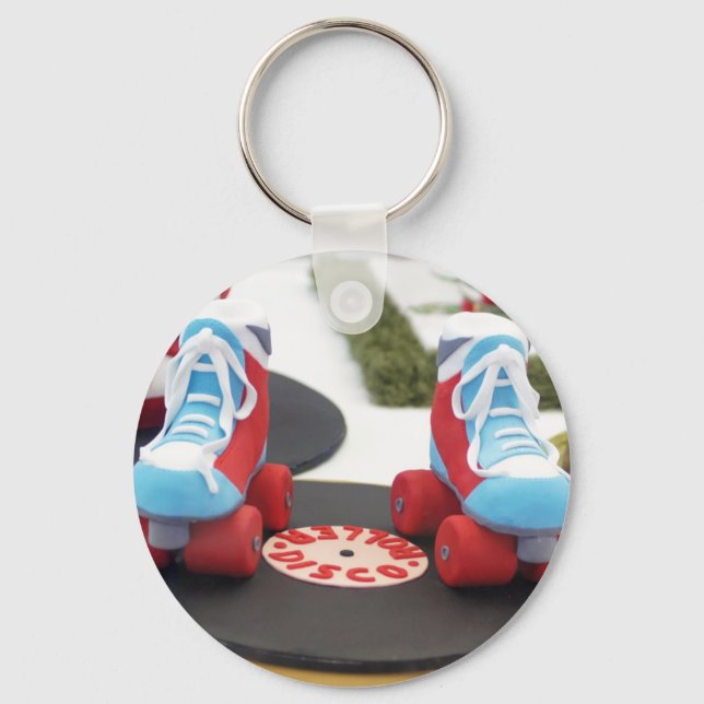 Rollerskate Cake Keychain (Front)