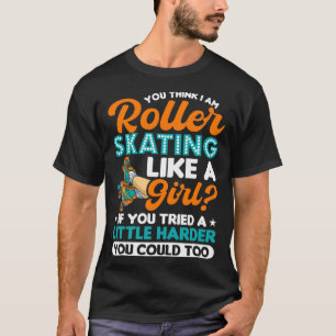 Rollerskate Retro 90s Roller Skating Girl T-Shirt