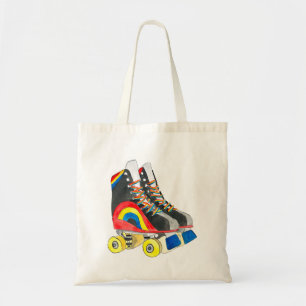 Rollerskates retro eighties art tote bag