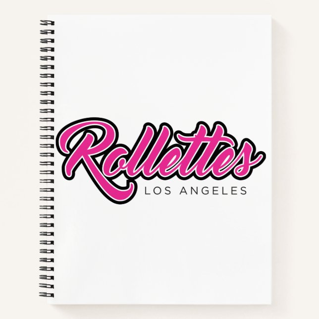 Rollettes notebook pink logo (Front)