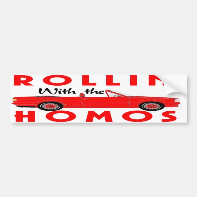 ROLLIN HOMOS BUMPER STICKER (Front)