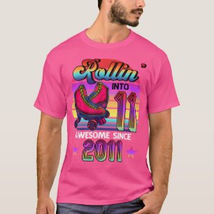 Rollin' Into 11 Awesome 2011 Roller Skating 11Th B T-Shirt