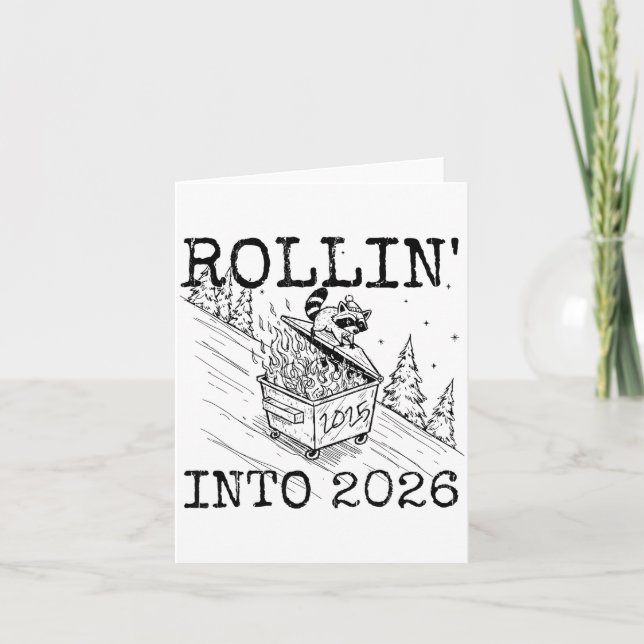 Rollin' Into 2026, 2026 Snarky New Year  Card (Front)