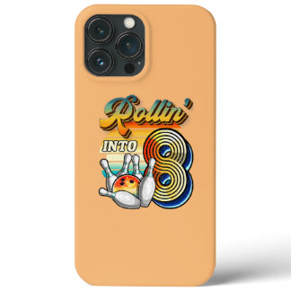 Rollin Into 8 Bowling Birthday Party 8th Birthday iPhone 13 Pro Max Case