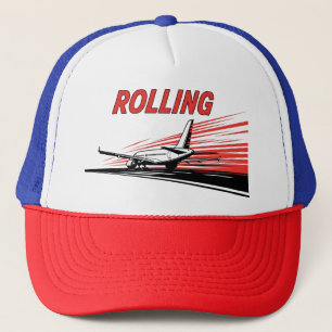 Rolling Airplane Aviation Trucker Hat