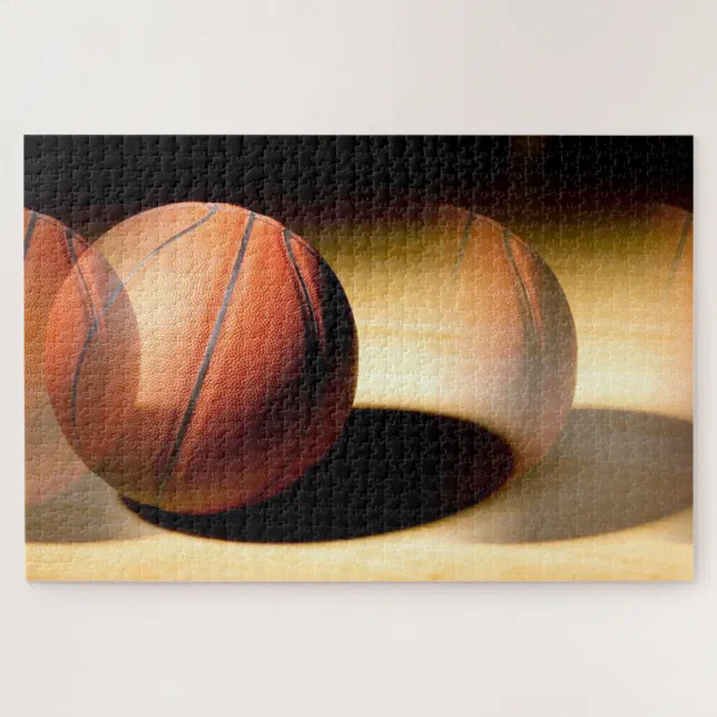 Rolling Basketball Jigsaw Puzzle Zazzle