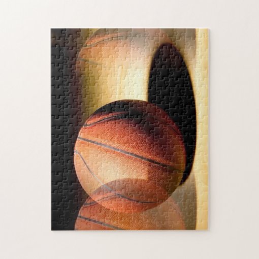 Rolling Basketball Jigsaw Puzzle Zazzle