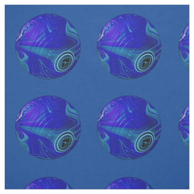 Rolling Blue: The Classic Lawn Bowl Fabric (Swatch)