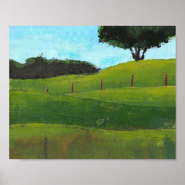 Rolling Countryside Hills Poster (Front)