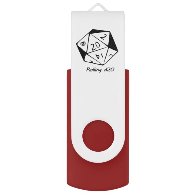 Rolling d20 USB flash drive (Front Vertical)