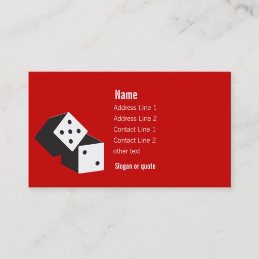Customizable Rolling Dice Business Card