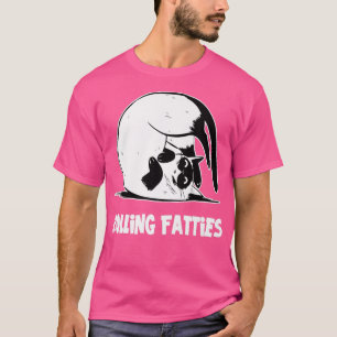 Rolling Fatties Cat Funny Cat Lover Outfit Cat Dad T-Shirt