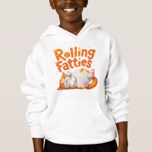 Rolling Fatties Cat Funny Cute Cat Lover Kitty Hoodie