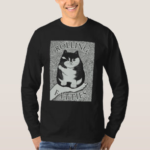 Rolling Fatties Cat Monochrome Kitten T-Shirt