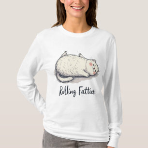 Rolling Fatties Cat Tray – Cute & Humorous Cat T-Shirt
