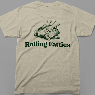Rolling Fatties Funny Chonky Cat Bakery T-Shirt