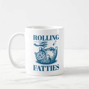 Rolling Fatties Funny Fat Cat Meme Kitten Humor Coffee Mug