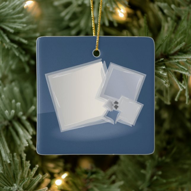 Rolling Fibonacci squares Ceramic Ornament (Tree)