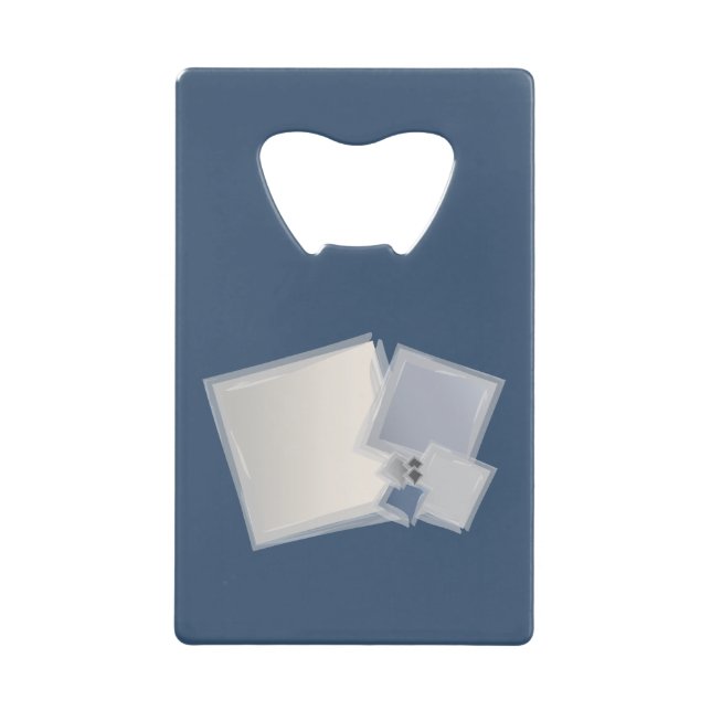 Rolling Fibonacci squares Credit Card Bottle Opener (Front)