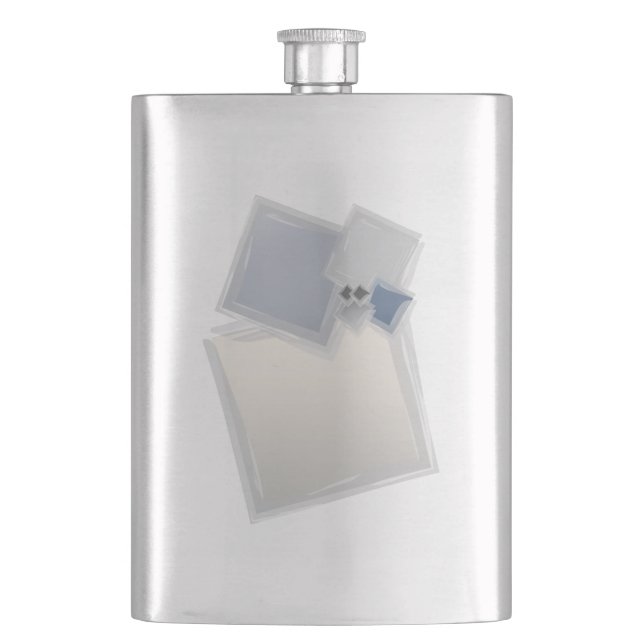 Rolling Fibonacci squares Flask (Front)