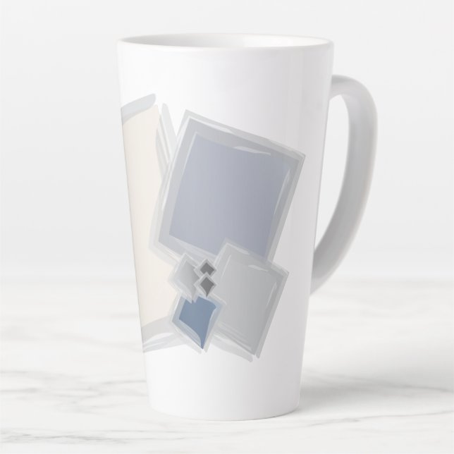 Rolling Fibonacci squares Latte Mug (Right Angle)