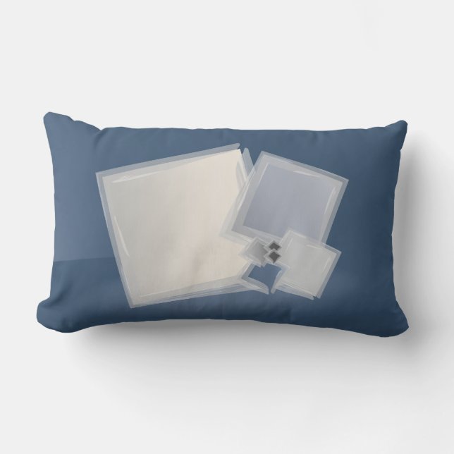 Rolling Fibonacci squares Lumbar Pillow (Front)