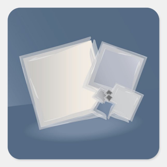 Rolling Fibonacci squares Square Sticker (Front)