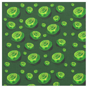 Rolling Greens: Lawn Bowl Pattern in Oil Paint Fabric