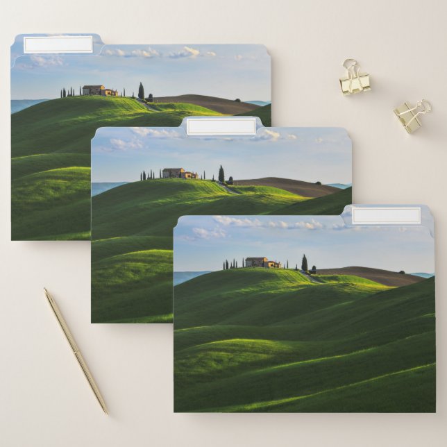 Rolling Hill Near Asciano, Tuscany File Folder (Set)