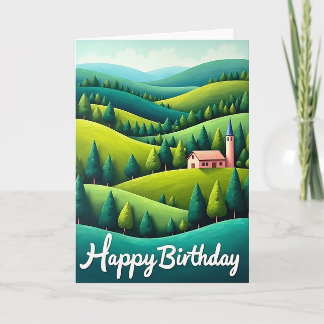 Rolling Hills Birthday Card (Front)