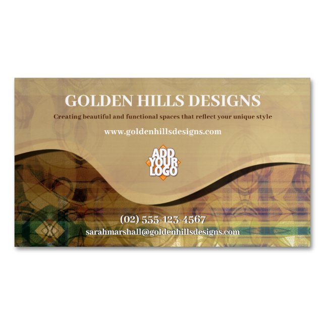 Rolling Hills Business Card Magnet (Front)