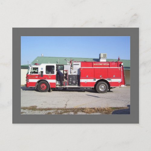 Rolling Hills Fire Department _ Catoosa OK Postcard