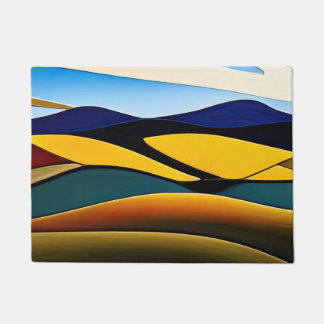 Rolling Hills of California Minimalist Landscape Doormat