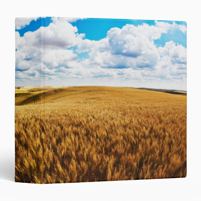 Rolling hills of ripe wheat 3 ring binder (Front/Spine)