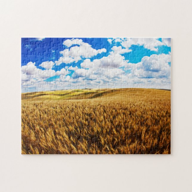 Rolling hills of ripe wheat jigsaw puzzle (Horizontal)