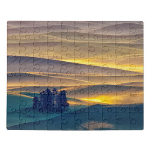 Rolling Hills of Wheat at Sunrise WA Jigsaw Puzzle